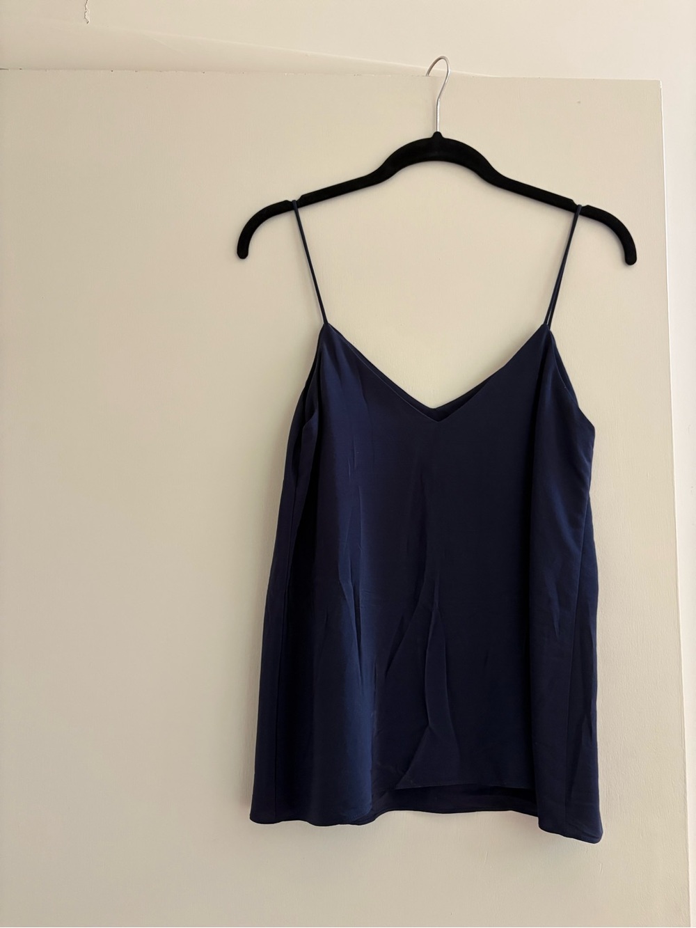 Navy Blue Spaghetti Strap V-Neck Camisole Top